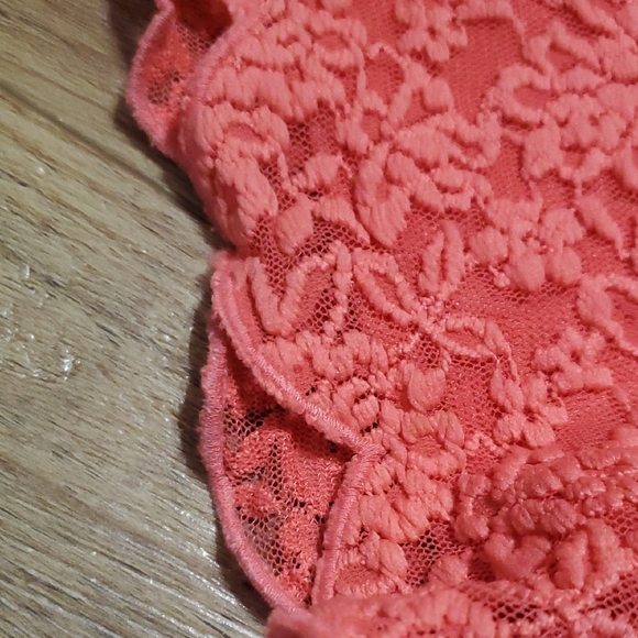 Free People Coral and Cream Floral Lace Shorts - Picture 6 of 13